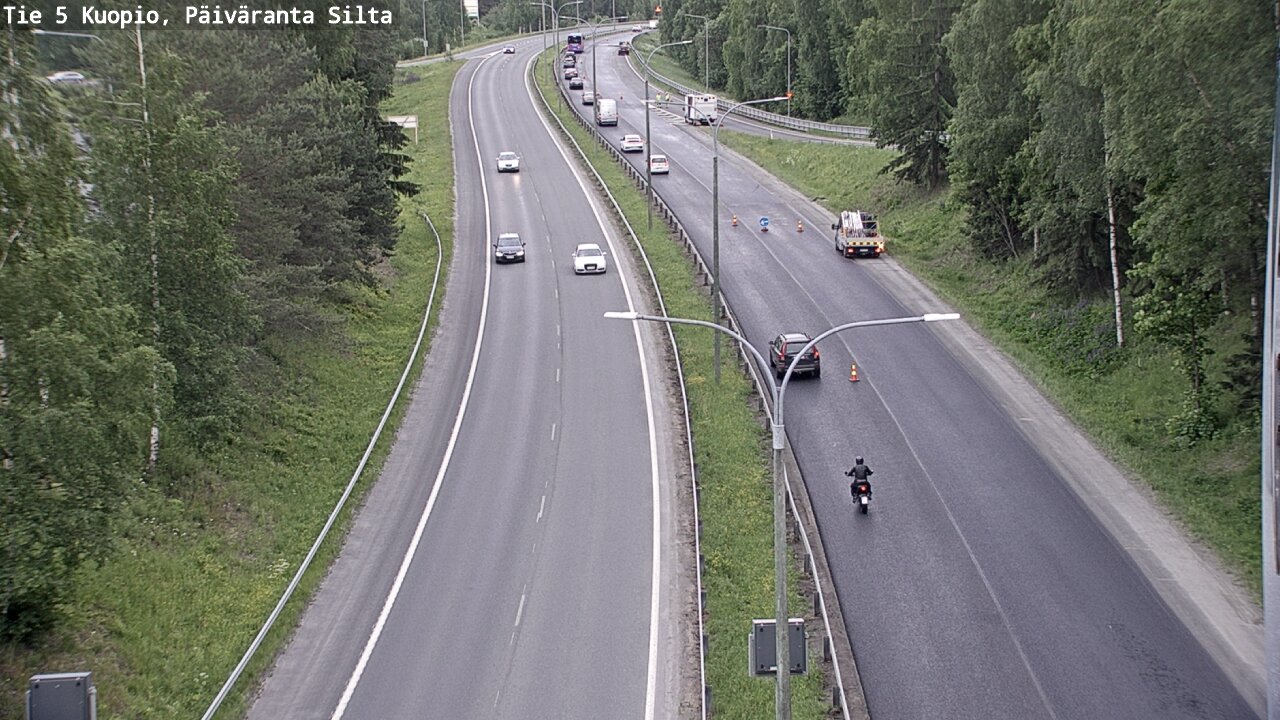 Weather Camera Image Road 5 Kuopio, Päiväranta silta, Kuopio, Pohjois-Savo