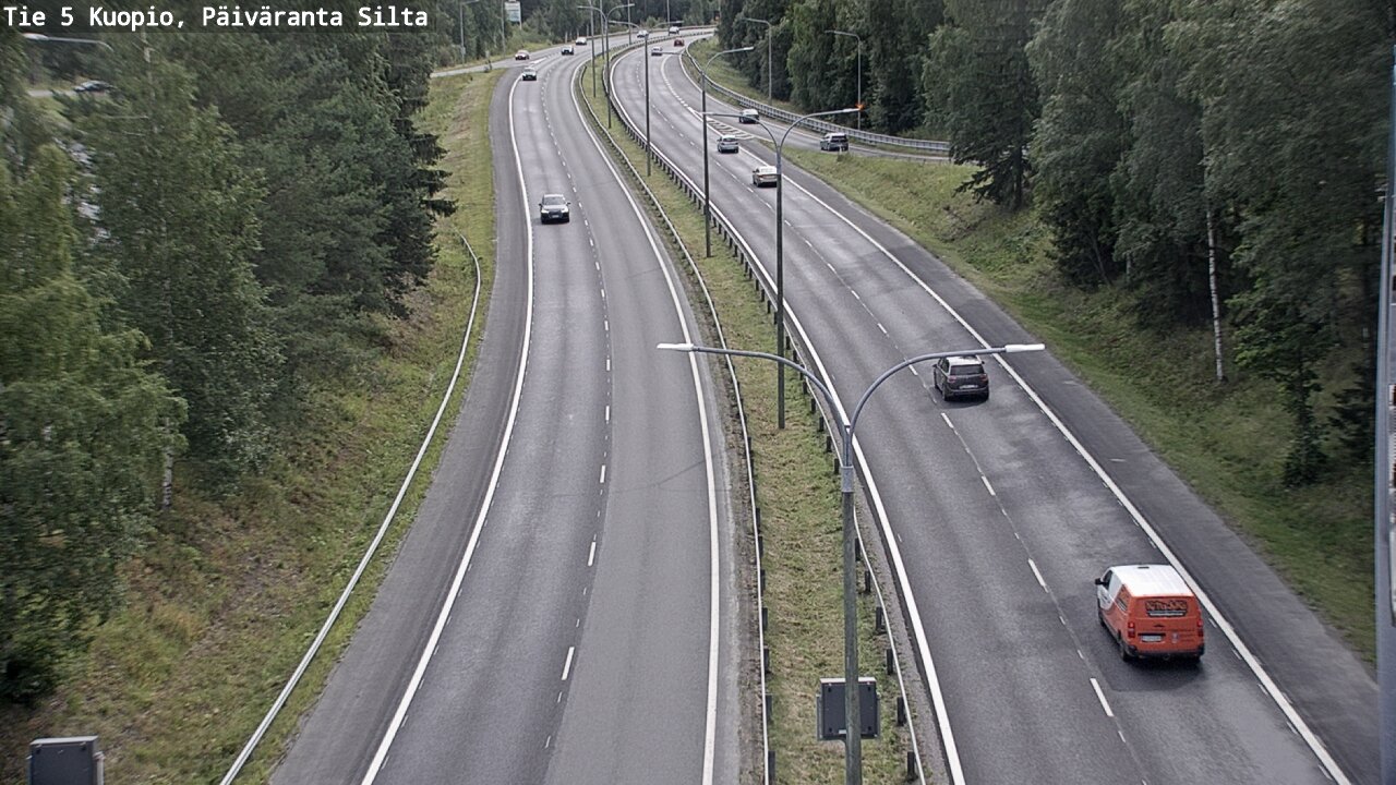 Weather Camera Image Road 5 Kuopio, Päiväranta silta, Kuopio, Pohjois-Savo