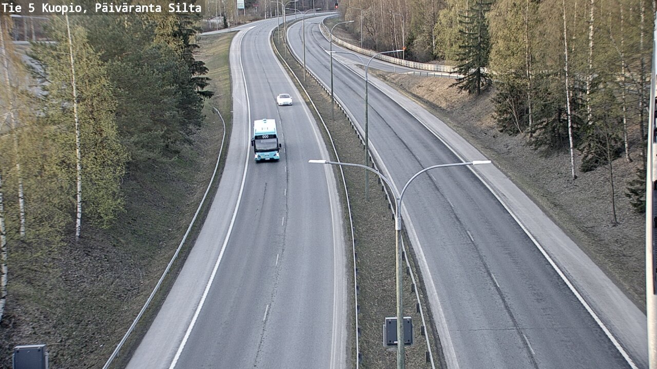 Weather Camera Image Väg 5 Kuopio, Päiväranta silta, Kuopio, Pohjois-Savo