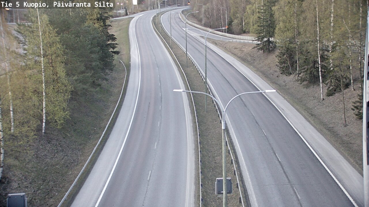 Weather Camera Image Väg 5 Kuopio, Päiväranta silta, Kuopio, Pohjois-Savo