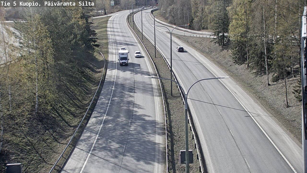 Weather Camera Image Väg 5 Kuopio, Päiväranta silta, Kuopio, Pohjois-Savo