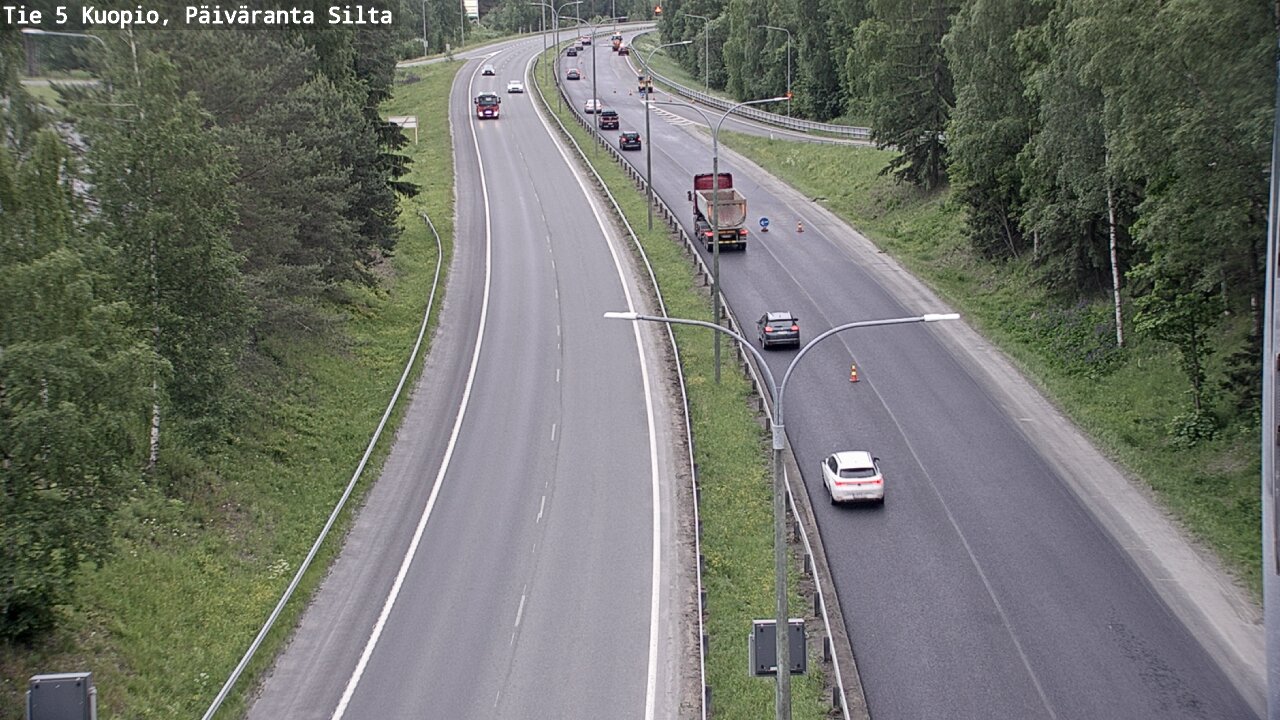 Weather Camera Image Road 5 Kuopio, Päiväranta silta, Kuopio, Pohjois-Savo