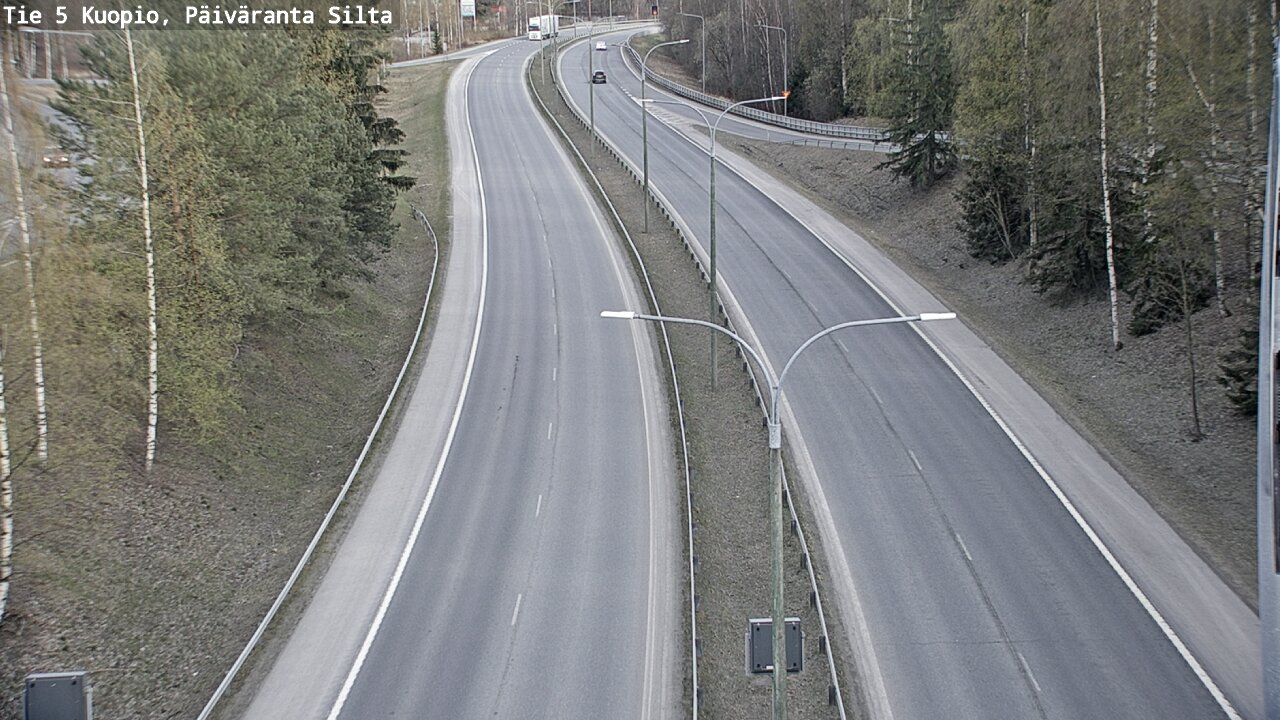 Weather Camera Image Väg 5 Kuopio, Päiväranta silta, Kuopio, Pohjois-Savo