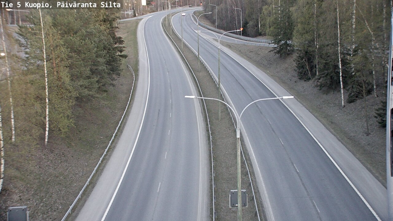 Weather Camera Image Väg 5 Kuopio, Päiväranta silta, Kuopio, Pohjois-Savo