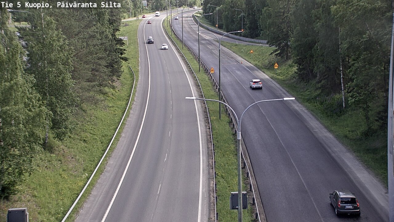 Weather Camera Image Road 5 Kuopio, Päiväranta silta, Kuopio, Pohjois-Savo