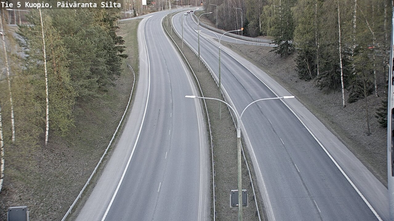 Weather Camera Image Väg 5 Kuopio, Päiväranta silta, Kuopio, Pohjois-Savo