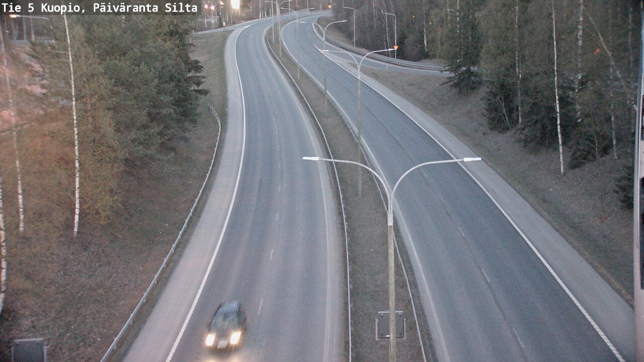 Weather Camera Image Väg 5 Kuopio, Päiväranta silta, Kuopio, Pohjois-Savo