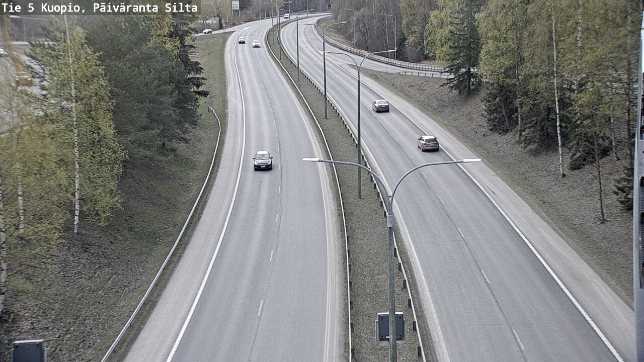 Weather Camera Image Road 5 Kuopio, Päiväranta silta, Kuopio, Pohjois-Savo