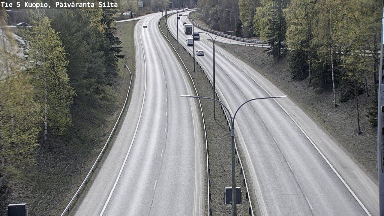 Weather Camera Image Road 5 Kuopio, Päiväranta silta, Kuopio, Pohjois-Savo