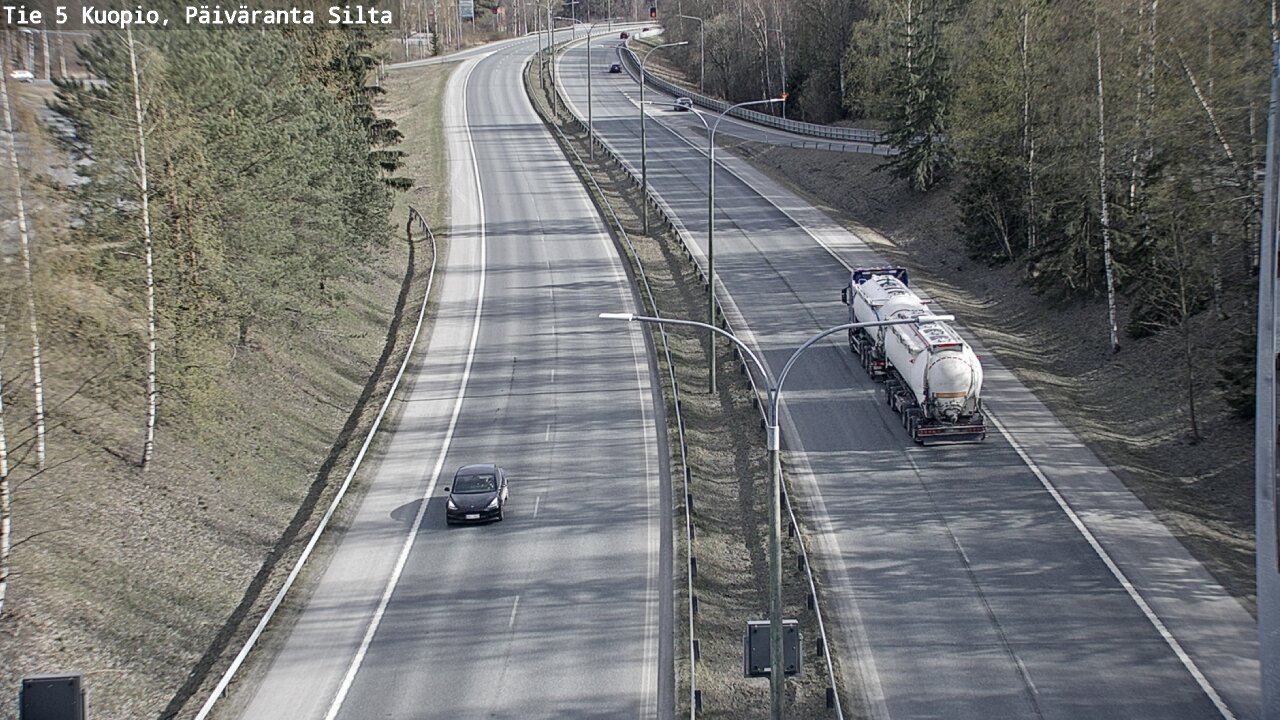 Weather Camera Image Väg 5 Kuopio, Päiväranta silta, Kuopio, Pohjois-Savo