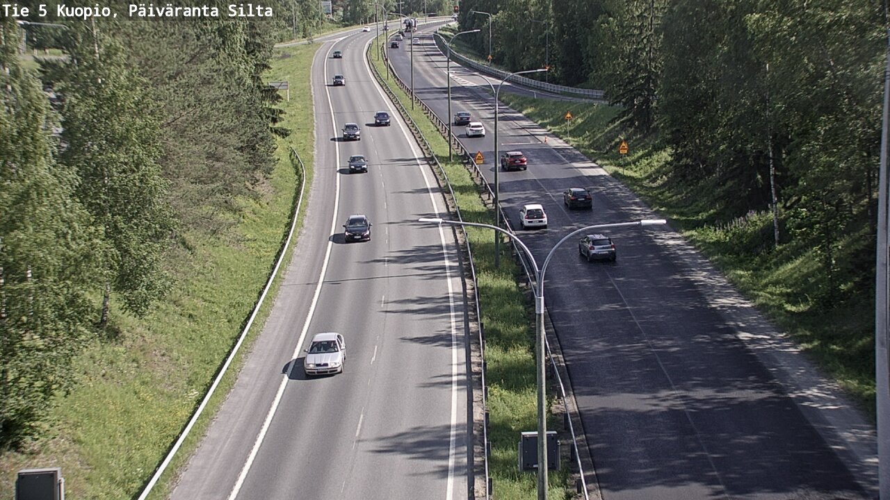 Weather Camera Image Road 5 Kuopio, Päiväranta silta, Kuopio, Pohjois-Savo