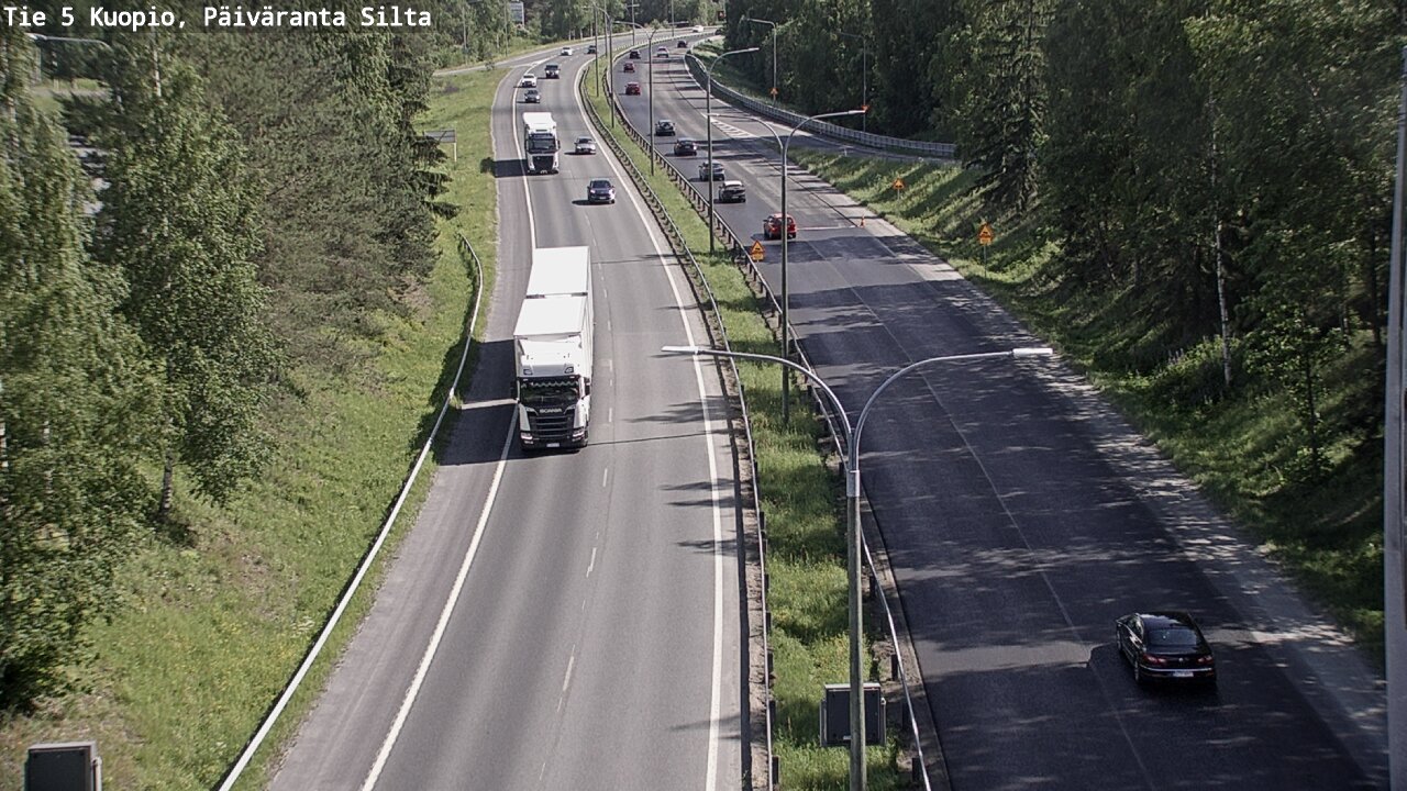 Weather Camera Image Road 5 Kuopio, Päiväranta silta, Kuopio, Pohjois-Savo