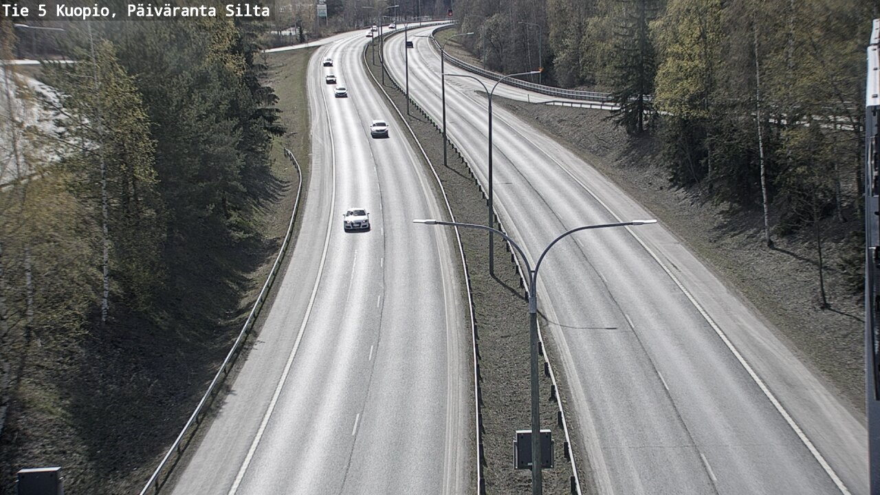 Weather Camera Image Väg 5 Kuopio, Päiväranta silta, Kuopio, Pohjois-Savo