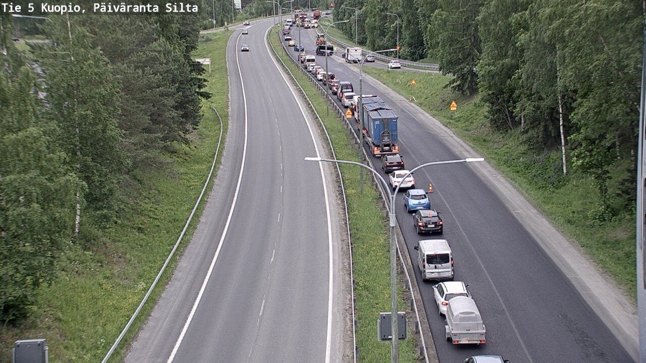 Weather Camera Image Road 5 Kuopio, Päiväranta silta, Kuopio, Pohjois-Savo