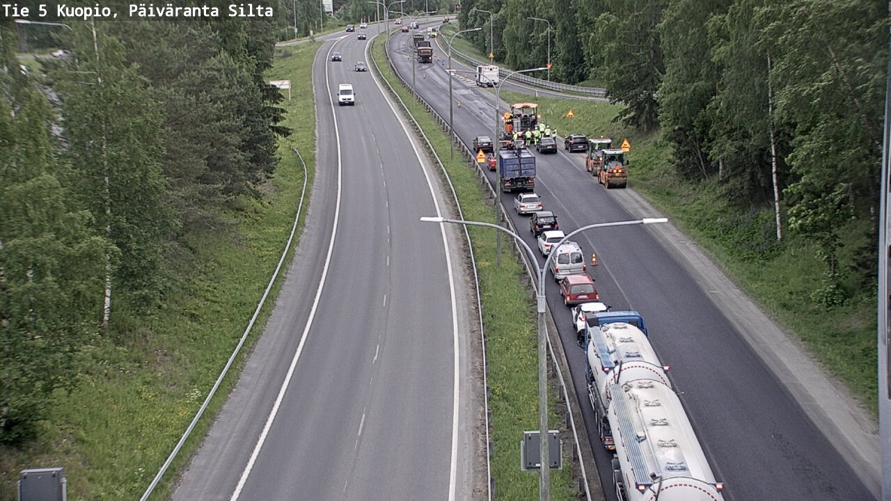 Weather Camera Image Road 5 Kuopio, Päiväranta silta, Kuopio, Pohjois-Savo