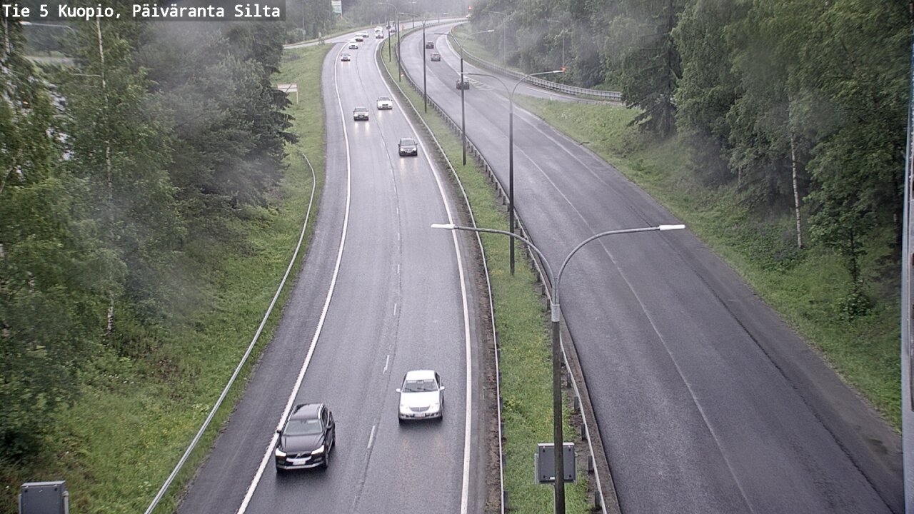 Weather Camera Image Väg 5 Kuopio, Päiväranta silta, Kuopio, Pohjois-Savo