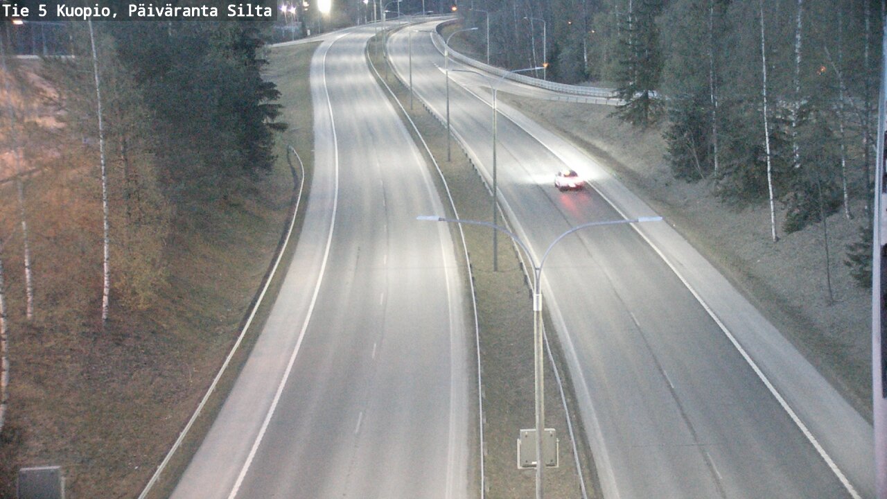 Weather Camera Image Väg 5 Kuopio, Päiväranta silta, Kuopio, Pohjois-Savo