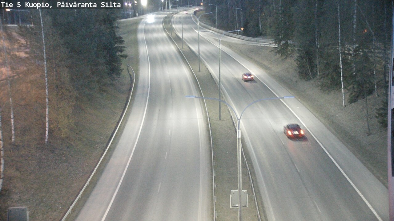 Weather Camera Image Väg 5 Kuopio, Päiväranta silta, Kuopio, Pohjois-Savo