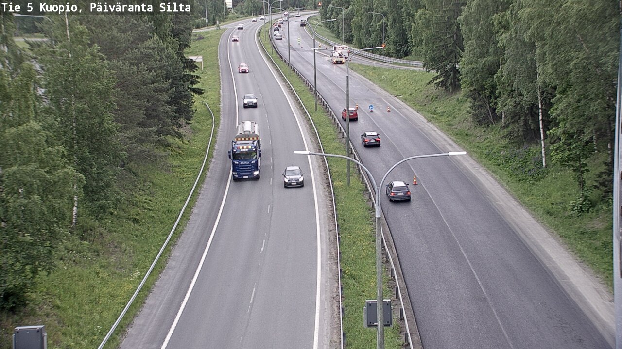 Weather Camera Image Road 5 Kuopio, Päiväranta silta, Kuopio, Pohjois-Savo