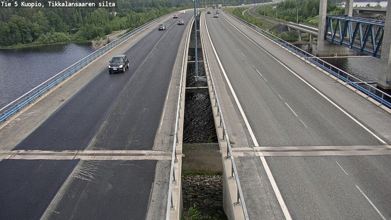Weather Camera Image Road 5 Kuopio, Tikkalansaari, Kuopio, Pohjois-Savo