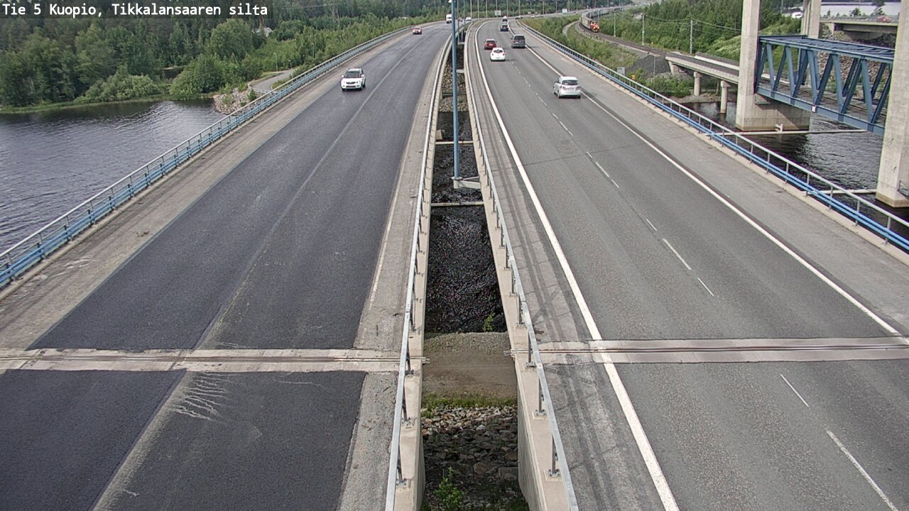 Weather Camera Image Road 5 Kuopio, Tikkalansaari, Kuopio, Pohjois-Savo