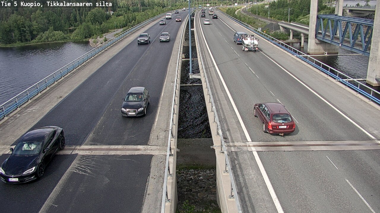 Weather Camera Image Road 5 Kuopio, Tikkalansaari, Kuopio, Pohjois-Savo