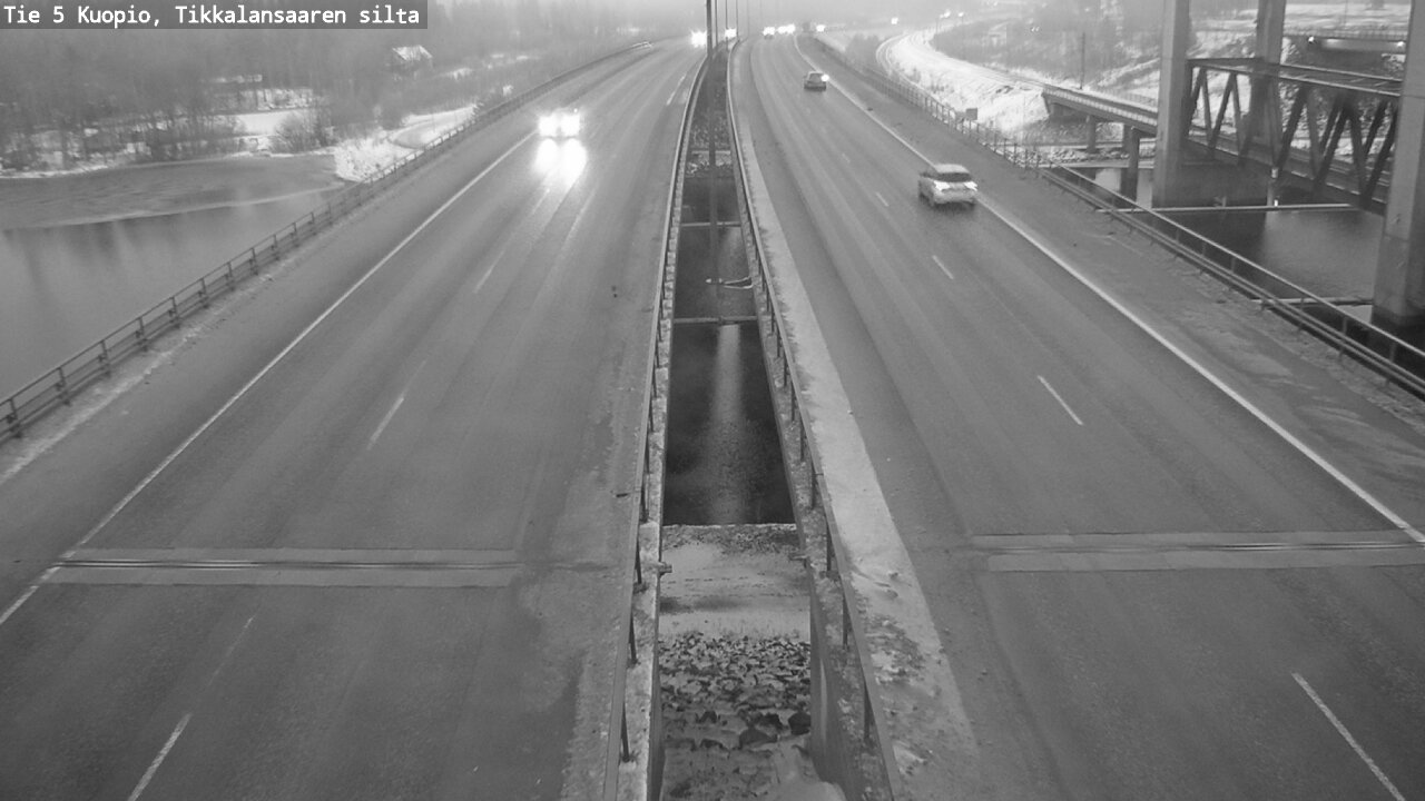 Weather Camera Image Road 5 Kuopio, Tikkalansaari, Kuopio, Pohjois-Savo