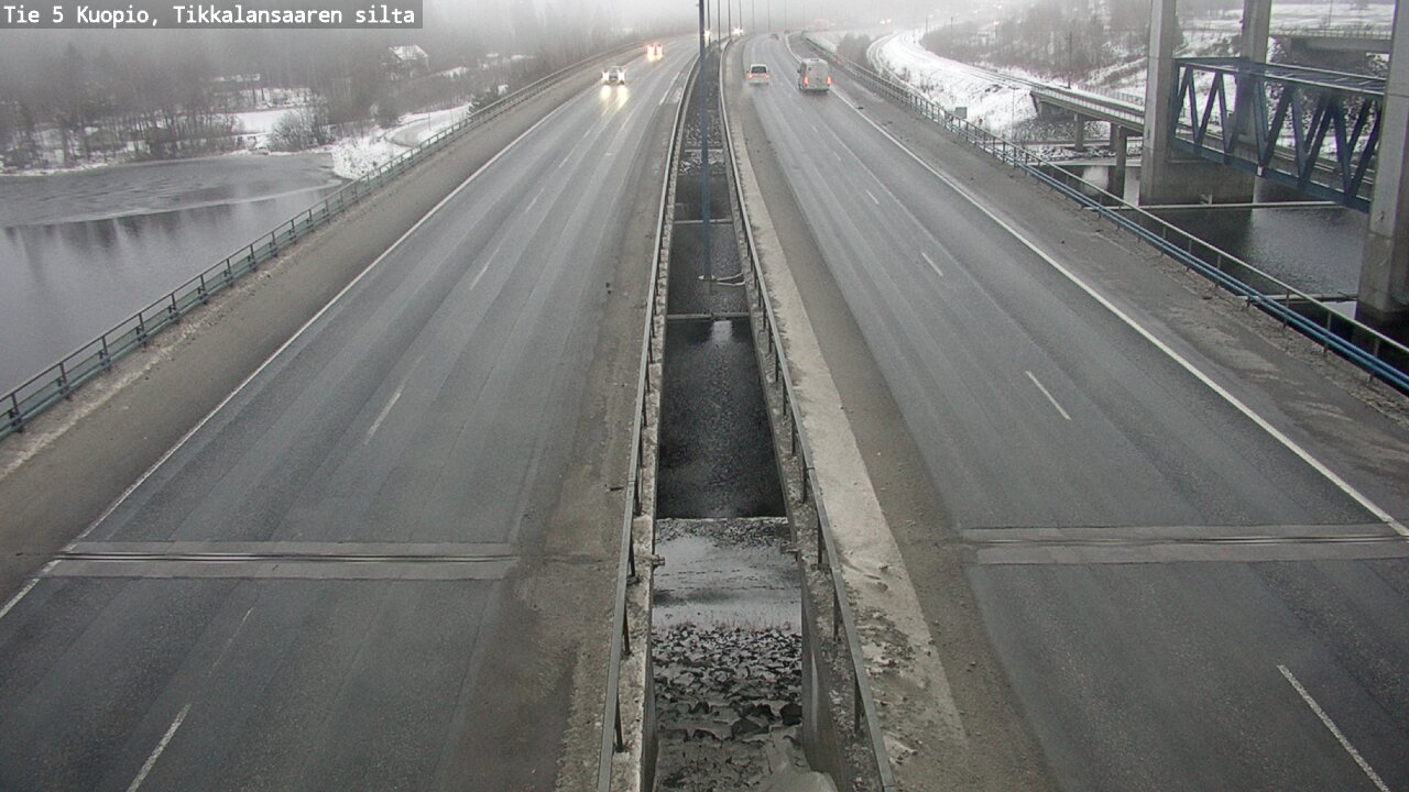 Weather Camera Image Road 5 Kuopio, Tikkalansaari, Kuopio, Pohjois-Savo