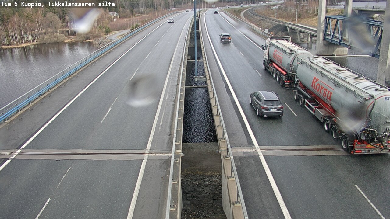 Weather Camera Image Road 5 Kuopio, Tikkalansaari, Kuopio, Pohjois-Savo