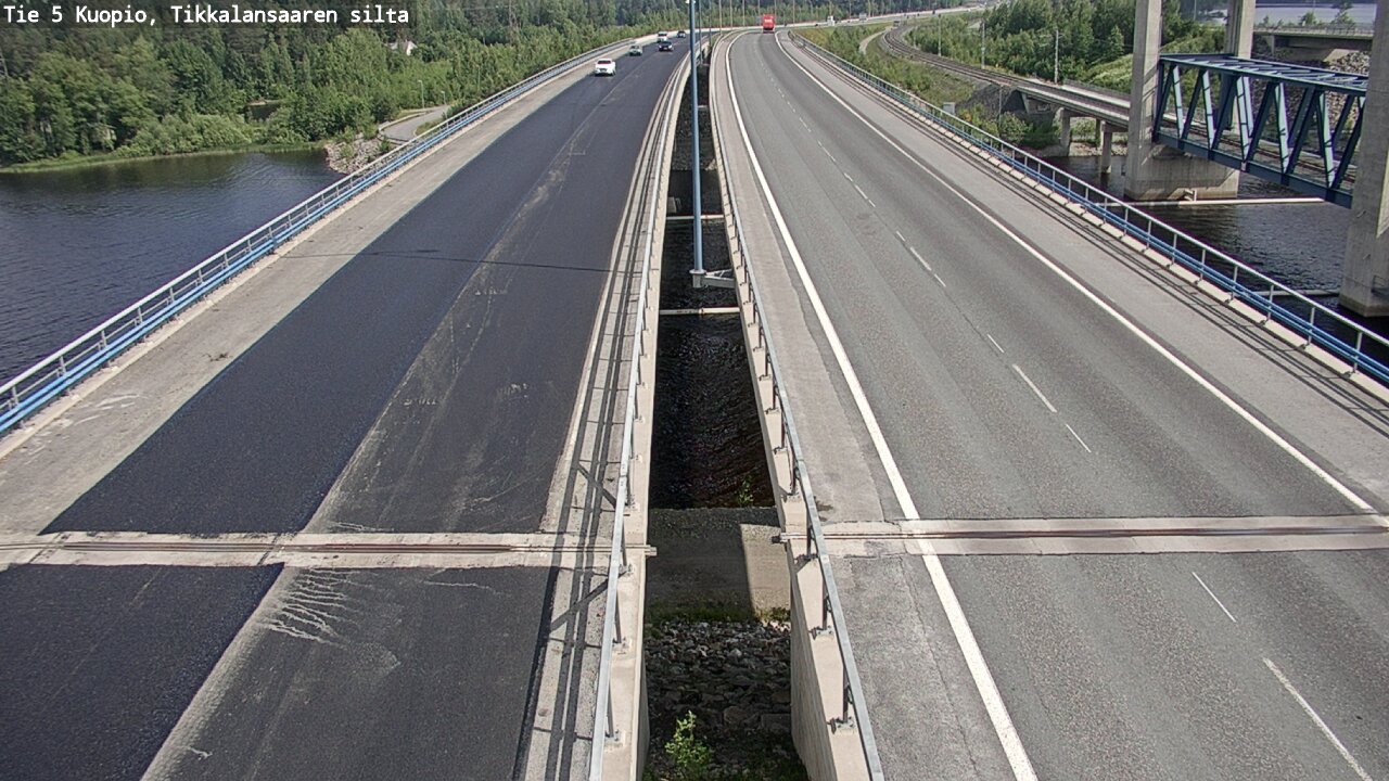Weather Camera Image Road 5 Kuopio, Tikkalansaari, Kuopio, Pohjois-Savo