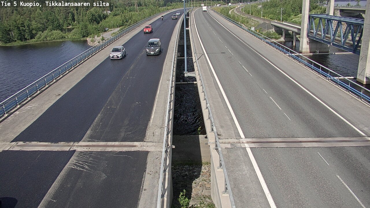Weather Camera Image Road 5 Kuopio, Tikkalansaari, Kuopio, Pohjois-Savo