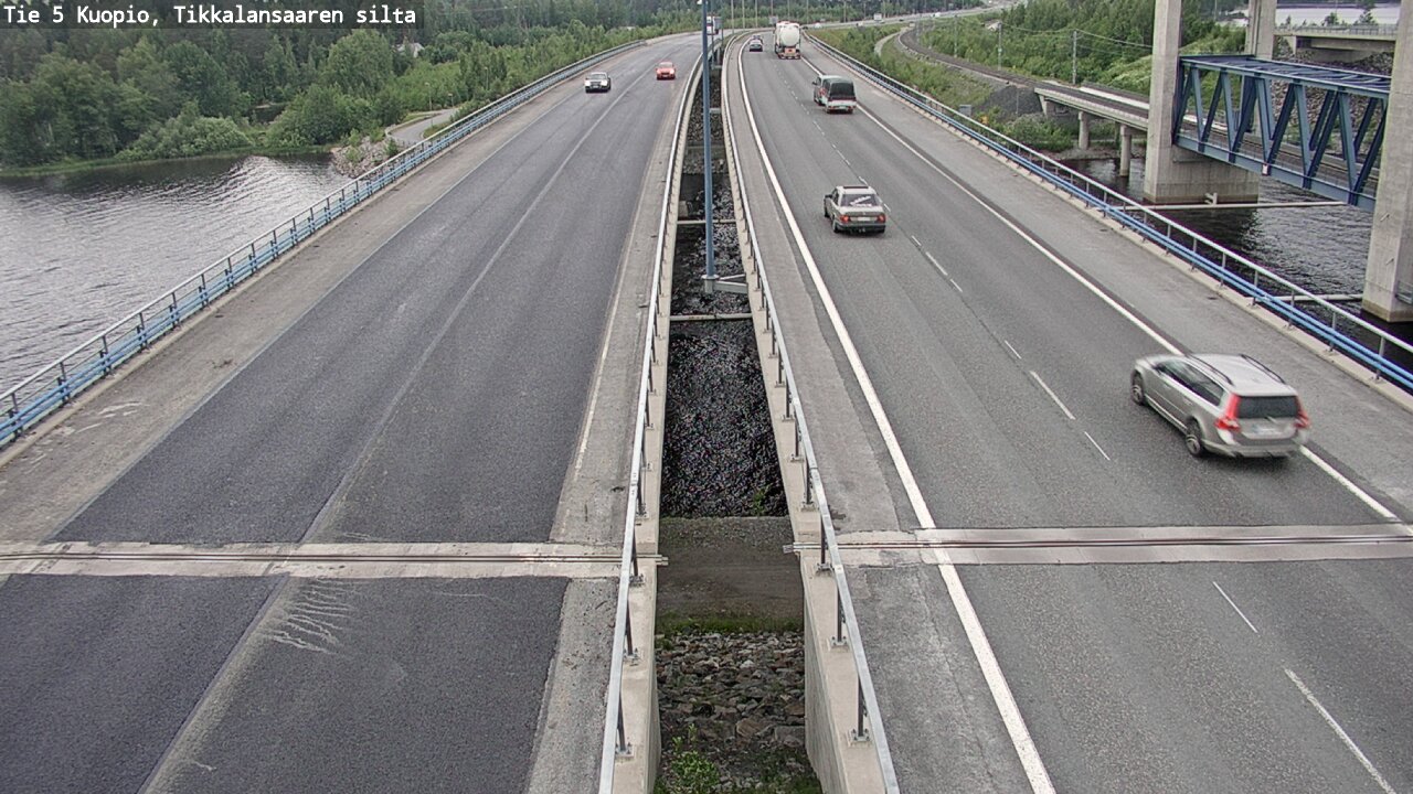 Weather Camera Image Road 5 Kuopio, Tikkalansaari, Kuopio, Pohjois-Savo