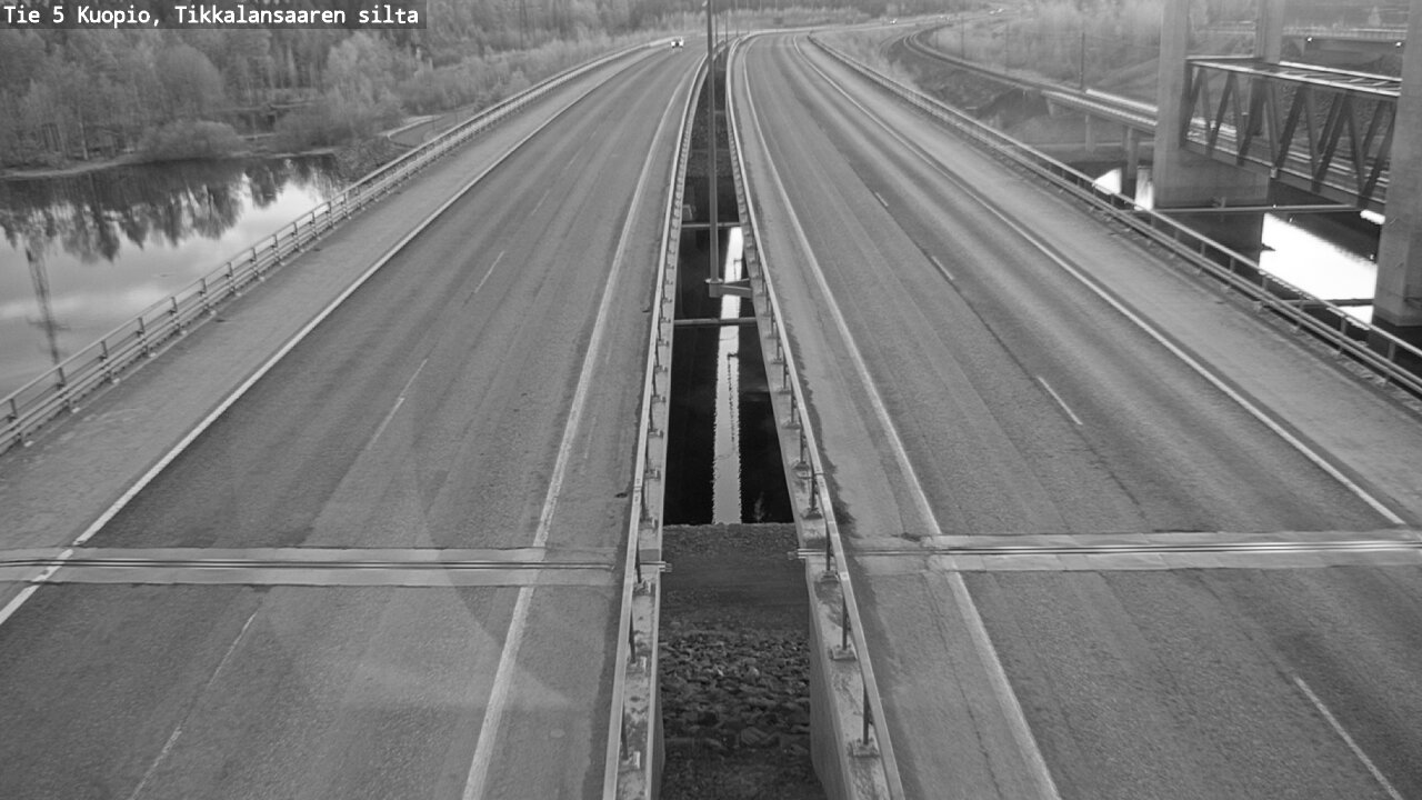 Weather Camera Image Road 5 Kuopio, Tikkalansaari, Kuopio, Pohjois-Savo