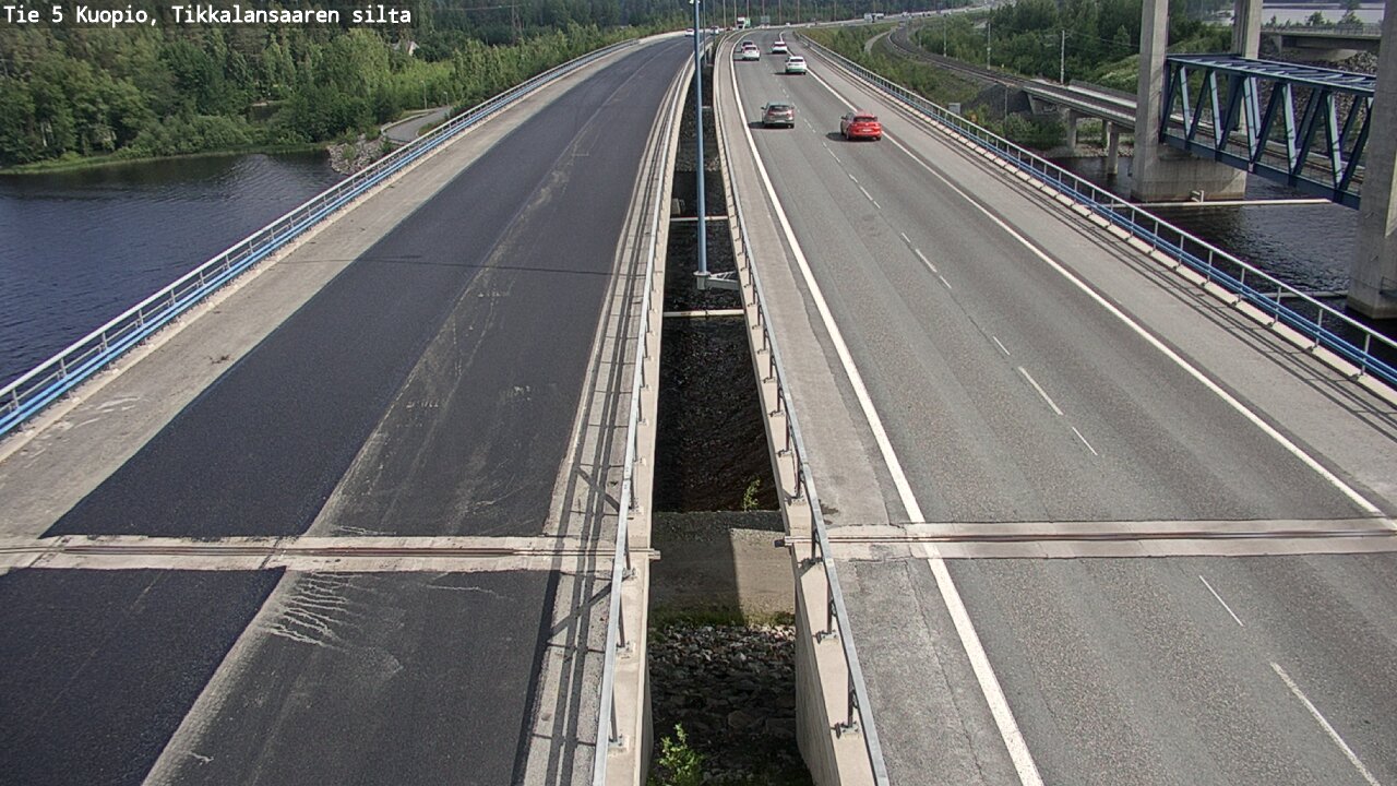 Weather Camera Image Road 5 Kuopio, Tikkalansaari, Kuopio, Pohjois-Savo