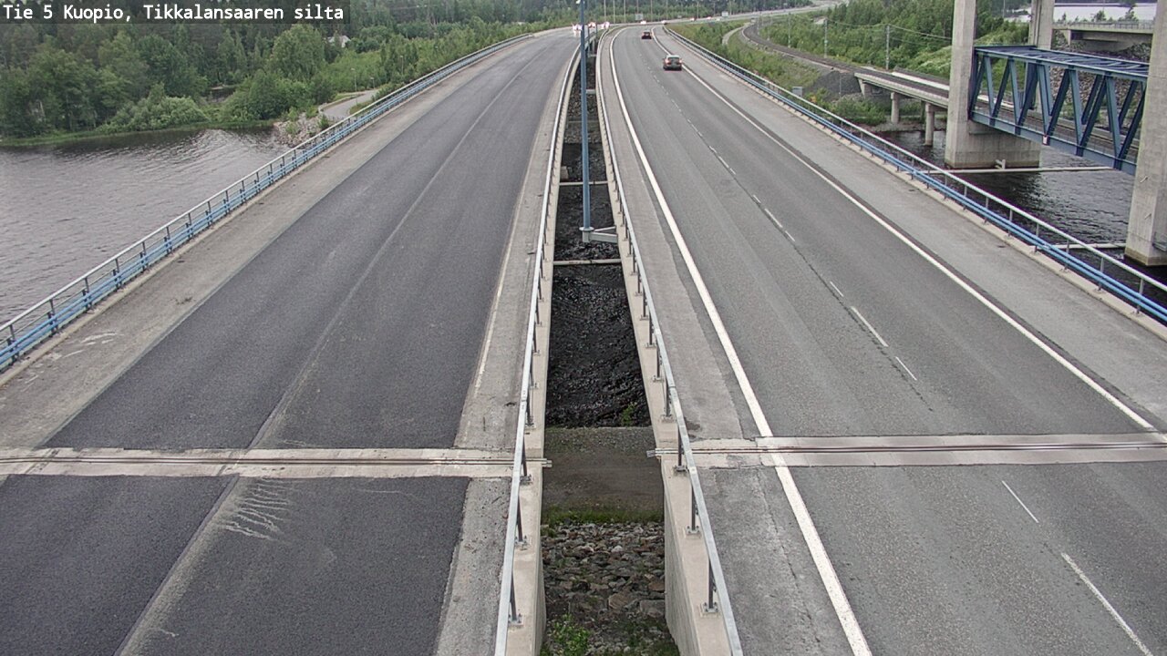 Weather Camera Image Road 5 Kuopio, Tikkalansaari, Kuopio, Pohjois-Savo
