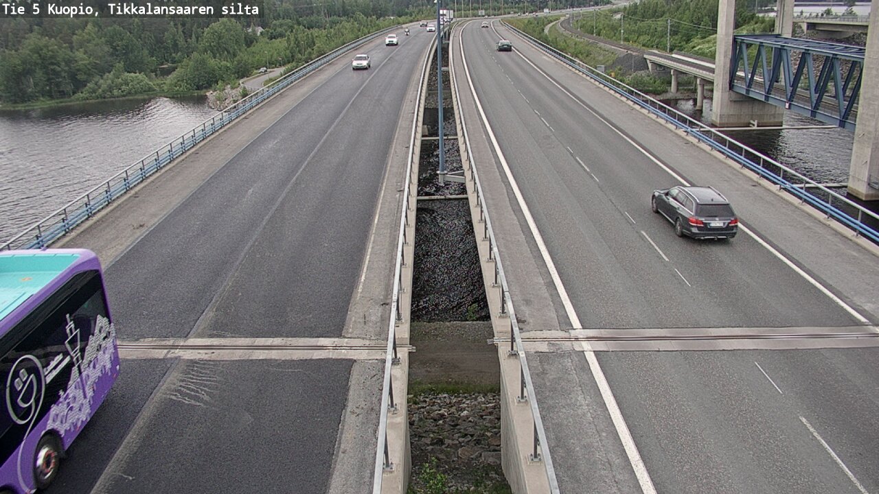 Weather Camera Image Road 5 Kuopio, Tikkalansaari, Kuopio, Pohjois-Savo