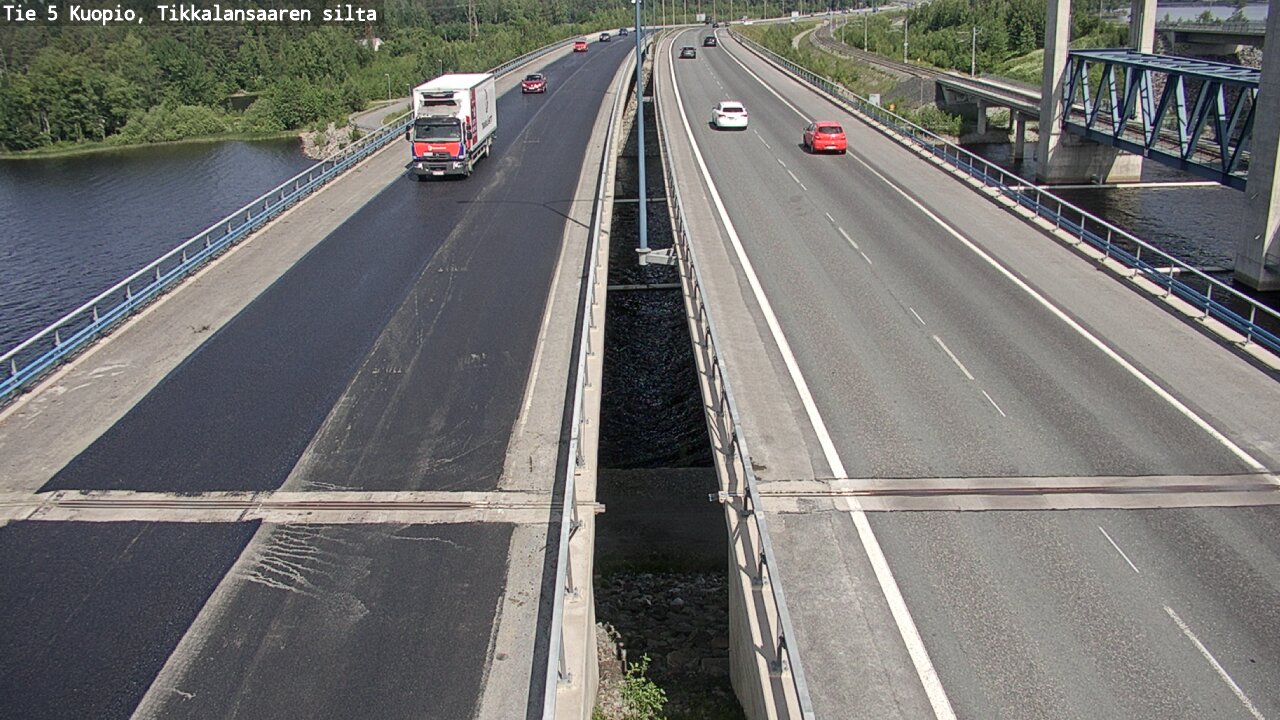 Weather Camera Image Road 5 Kuopio, Tikkalansaari, Kuopio, Pohjois-Savo