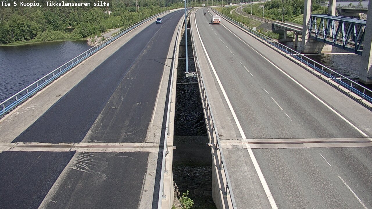 Weather Camera Image Road 5 Kuopio, Tikkalansaari, Kuopio, Pohjois-Savo