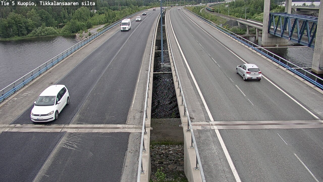 Weather Camera Image Road 5 Kuopio, Tikkalansaari, Kuopio, Pohjois-Savo