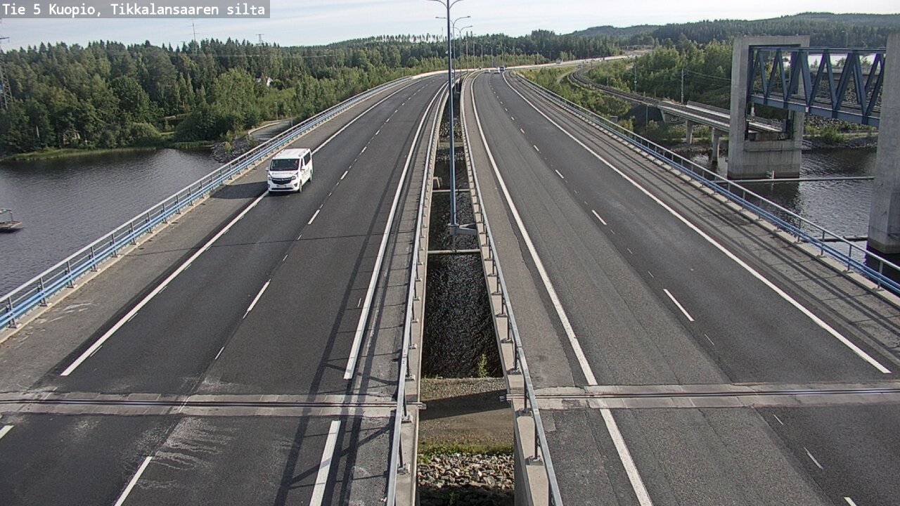 Weather Camera Image Road 5 Kuopio, Tikkalansaari, Kuopio, Pohjois-Savo