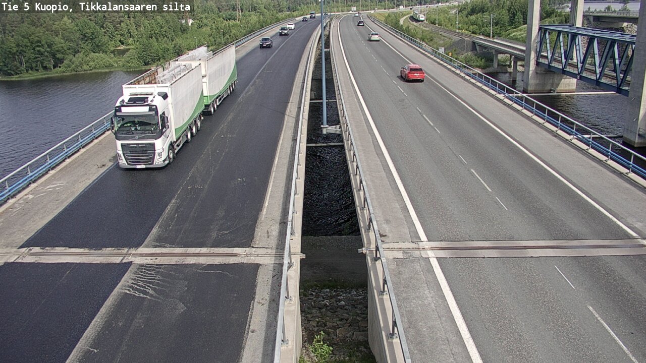 Weather Camera Image Road 5 Kuopio, Tikkalansaari, Kuopio, Pohjois-Savo