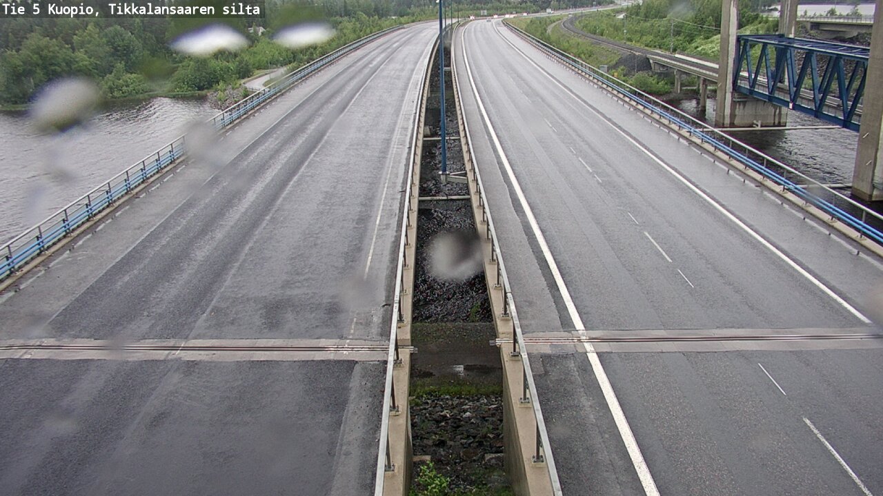 Weather Camera Image Road 5 Kuopio, Tikkalansaari, Kuopio, Pohjois-Savo