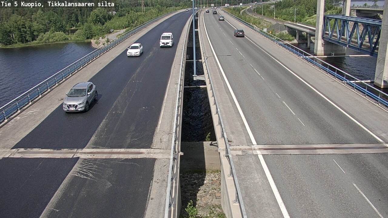 Weather Camera Image Road 5 Kuopio, Tikkalansaari, Kuopio, Pohjois-Savo