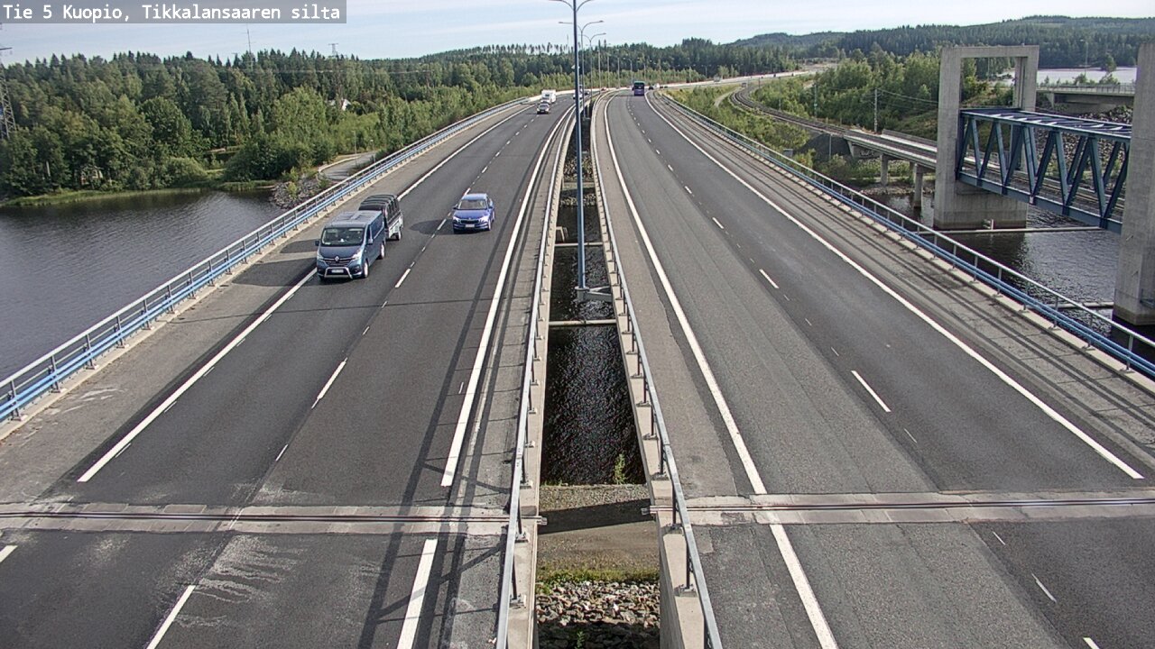Weather Camera Image Road 5 Kuopio, Tikkalansaari, Kuopio, Pohjois-Savo