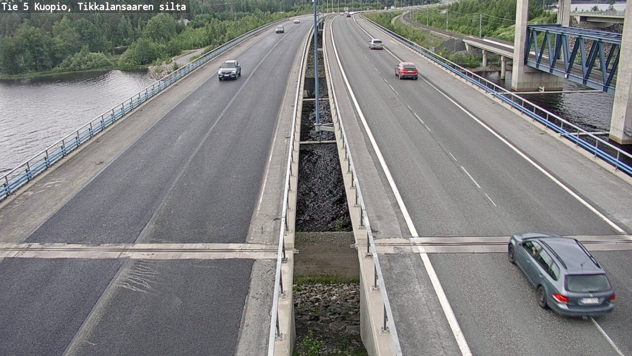 Weather Camera Image Road 5 Kuopio, Tikkalansaari, Kuopio, Pohjois-Savo