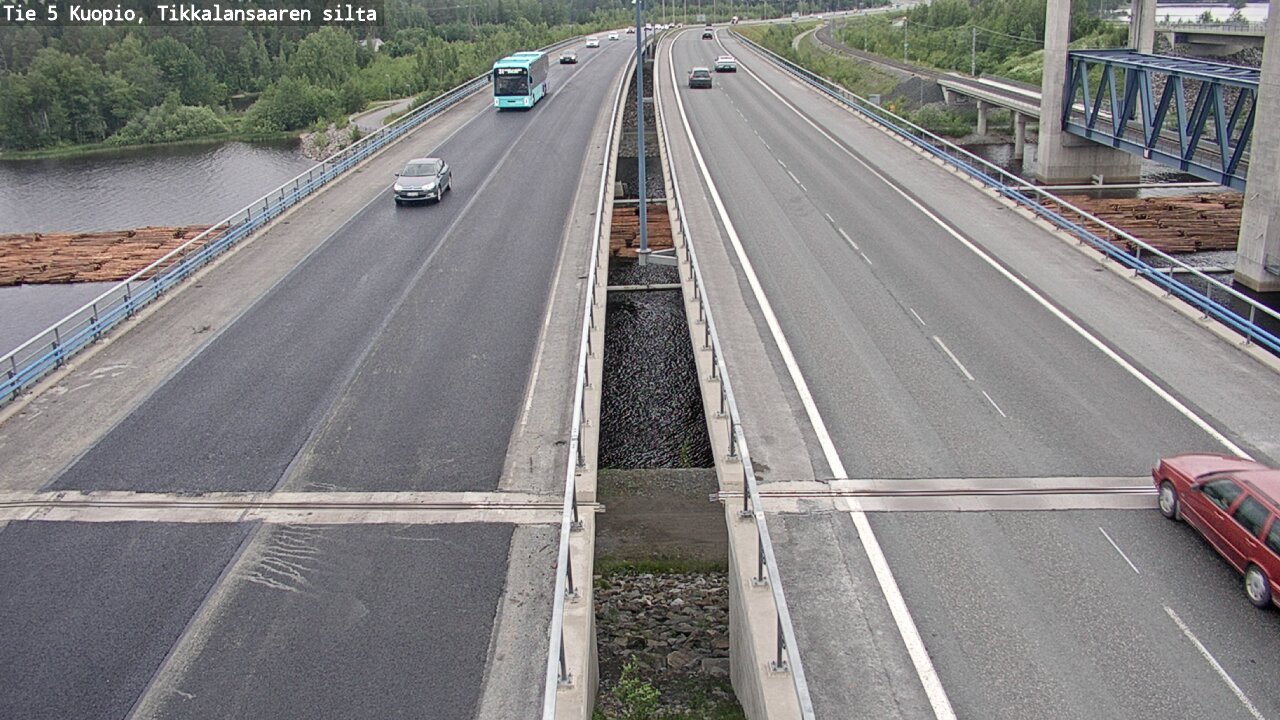 Weather Camera Image Road 5 Kuopio, Tikkalansaari, Kuopio, Pohjois-Savo