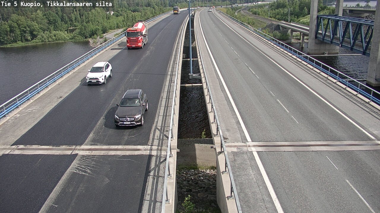 Weather Camera Image Road 5 Kuopio, Tikkalansaari, Kuopio, Pohjois-Savo