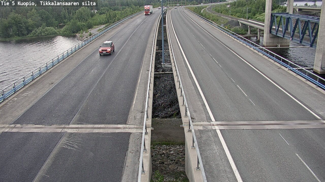 Weather Camera Image Road 5 Kuopio, Tikkalansaari, Kuopio, Pohjois-Savo