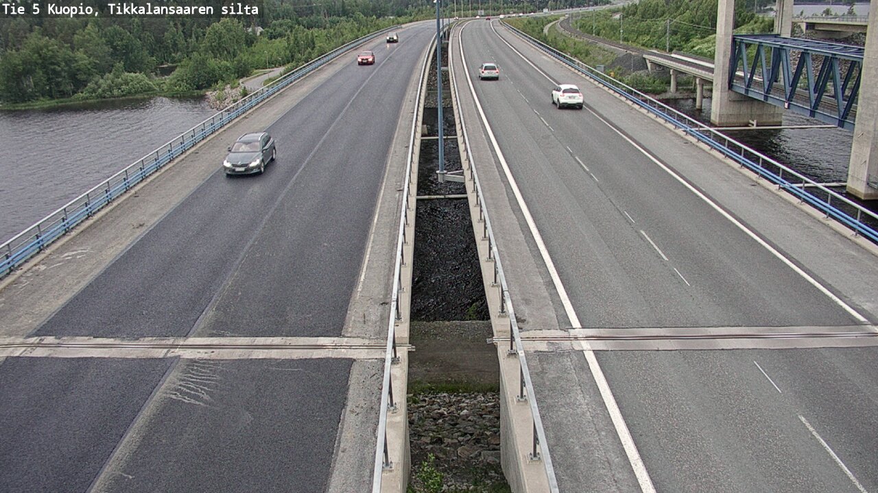 Weather Camera Image Road 5 Kuopio, Tikkalansaari, Kuopio, Pohjois-Savo