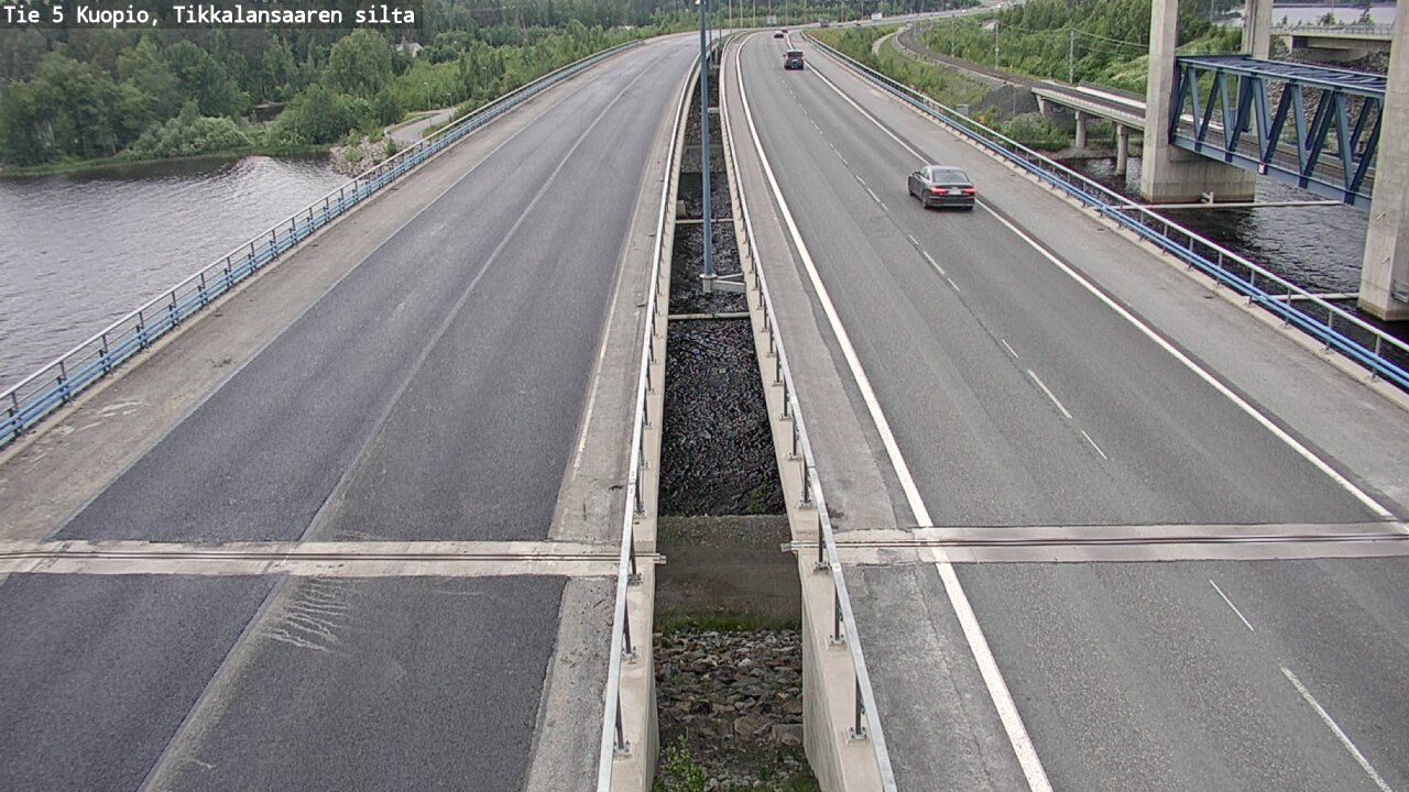 Weather Camera Image Road 5 Kuopio, Tikkalansaari, Kuopio, Pohjois-Savo